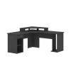 Bestar Hampton 66W L-Shaped Corner Gaming Desk, Graphite