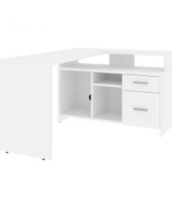 Bestar Equinox 57W 56W L-Shaped Desk, White