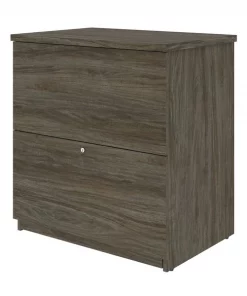 Bestar Universel 29W Standard Lateral File Cabinet, Walnut Grey