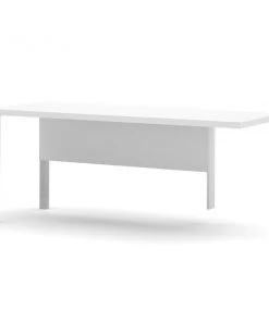 Bestar Pro-Linea 72W Return Table with Metal Legs in white