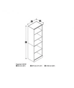 Bestar Versatile 25“ Storage Unit, Walnut Grey