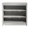 Alaterre Furniture Rustic 35"H Under-Window Wood 3-Shelf Bookcase, Rustic Gray
