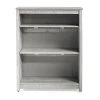 Alaterre Furniture Rustic 49"H Wood Tall 3-Shelf Bookcase, Rustic Gray