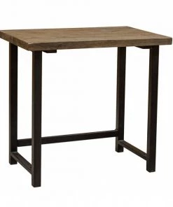 Alaterre Furniture 21" D, 32 W, 30 H, Rustic Natural/Black, Solid Birch Wood and Metal