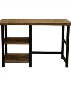 Alaterre Furniture 24" D, 48 W, 30 H, Rustic Natural/Black, Solid Birch Wood and Metal