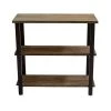 Alaterre Furniture Pomona 31"H 2-Shelf Metal and Solid Wood Under-Window Bookcase