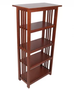 Alaterre Furniture Mission 48" Bookcase, Cherry