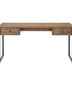 Alaterre Furniture Claremont 60"W Rustic Wood and Metal Desk