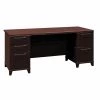 Bush Business Furniture Enterprise 72W Office Desk W/ Drawers in Mocha Cherry