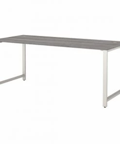 Bush Business Furniture 400 Series 72W x 30D Table Desk W/ Metal Legs in Platinum Gray