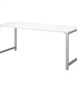 Bush Business Furniture 400 Series 72W x 30D Table Desk W/ Metal Legs in White