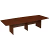 Bush Business Furniture 120W x 48D Boat Shaped Conference Table W/ Wood Base in Hansen Cherry