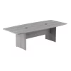 Bush Business Furniture 96W x 42D Boat Shaped Conference Table W/ Wood Base in Platinum Gray