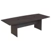 Bush Business Furniture 96W x 42D Boat Shaped Conference Table W/ Wood Base in Storm Gray