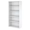 Bush Business Furniture Easy Office 5 Shelf Bookcase in Pure White