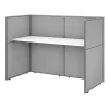 Bush Business Furniture Easy Office 60W Cubicle Desk Workstation W/ 45H Closed Panels, Pure White