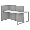 Bush Business Furniture Easy Office 60W 2 Person Cubicle Desk Workstation W/ 45H Panels, Pure White