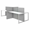 Bush Business Furniture Easy Office 60W 4 Person Cubicle Desk Workstation W/ 45H Panels, Pure White