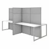 Bush Business Furniture Easy Office 60W 4 Person Cubicle Desk Workstation W/ 66H Panels, Pure White