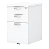 Bush Business Furniture Easy Office 3 Drawer Mobile File Cabinet in Pure White