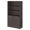 Bush Business Furniture Jamestown 5 Shelf Bookcase W/ Doors in Storm Gray