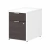 Bush Business Furniture Jamestown 2 Drawer File Cabinet in White and Storm Gray - Assembled
