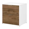 Bush Business Furniture Jamestown 2 Drawer Lateral File Cabinet, White and Fresh Walnut - Assembled
