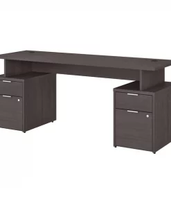Bush Business Furniture Jamestown 72W Desk W/ 4 Drawers in Storm Gray