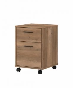 Bush Furniture Key West 2 Drawer Mobile File Cabinet in Reclaimed Pine