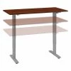 Bush Business Furniture Move 40 Series by 60W x 30D Electric Height Adjstbl Standing Desk, Hansen Cherry