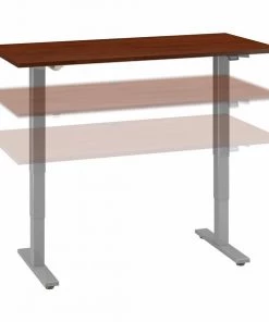 Bush Business Furniture Move 40 Series by 60W x 30D Electric Height Adjstbl Standing Desk, Hansen Cherry