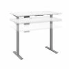 Bush Business Furniture Move 60 Series by 48W x 24D Electric Height Adjstbl Standing Desk, White W/ Cool Gray