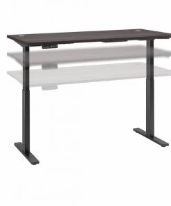 Bush Business Furniture Move 60 Series by 72W x 30D Height Adjstbl Standing Desk, Storm Gray W/ Black Base