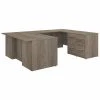 Bush Business Furniture Office 500 72W U Shaped Executive Desk W/ Drawers in Modern Hickory