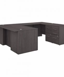 Bush Business Furniture Office 500 72W U Shaped Executive Desk W/ Drawers in Storm Gray