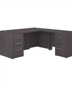 Bush Business Furniture Office 500 72W L Shaped Executive Desk W/ Drawers in Storm Gray