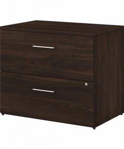 Bush Business Furniture Office 500 36W 2 Drawer Lateral File Cabinet, Black Walnut - Assembled