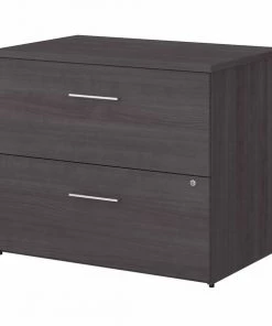 Bush Business Furniture Office 500 36W 2 Drawer Lateral File Cabinet in Storm Gray - Assembled