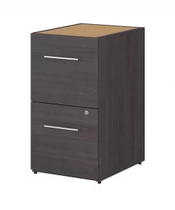 Bush Business Furniture Office 500 16W 2 Drawer File Cabinet in Storm Gray - Assembled