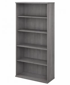 Bush Business Furniture Studio C 5 Shelf Bookcase in Platinum Gray