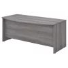 Bush Business Furniture Studio C 72W x 36D Bow Front Desk in Platinum Gray