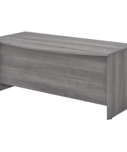 Bush Business Furniture Studio C 72W x 36D Bow Front Desk in Platinum Gray