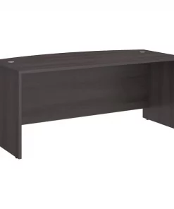 Bush Business Furniture Studio C 72W x 36D Bow Front Desk in Storm Gray