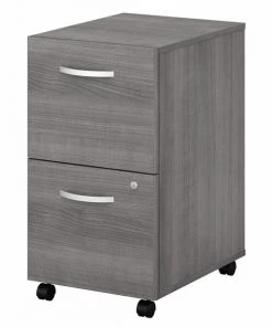 Bush Business Furniture Studio C 2 Drawer Mobile File Cabinet in Platinum Gray