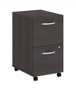Bush Business Furniture Studio C 2 Drawer Mobile File Cabinet in Storm Gray