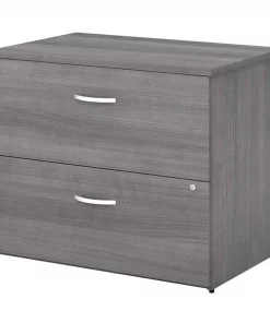 Bush Business Furniture Studio C 2 Drawer Lateral File Cabinet in Platinum Gray