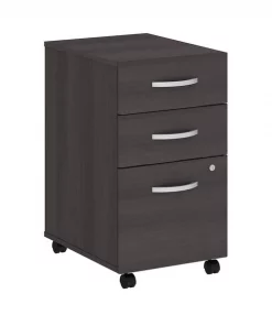 Bush Business Furniture Studio C 3 Drawer Mobile File Cabinet in Storm Gray