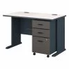Bush Business Furniture Series A 48W Desk W/ Mobile File Cabinet in Slate and White Spectrum