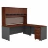 Bush Business Furniture Series C 72W L Shaped Desk W/ Hutch and Mobile File Cabinet, Hansen Cherry