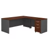 Bush Business Furniture Series C 72W L Shaped Desk W/ 48W Return and Mobile File Cabinet, Hansen Cherry